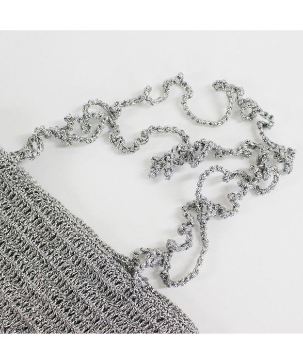 ROOTOTE 1091【手編みカゴバッグ風】SC.トール.クロッシュメタリック-A 02：シルバー