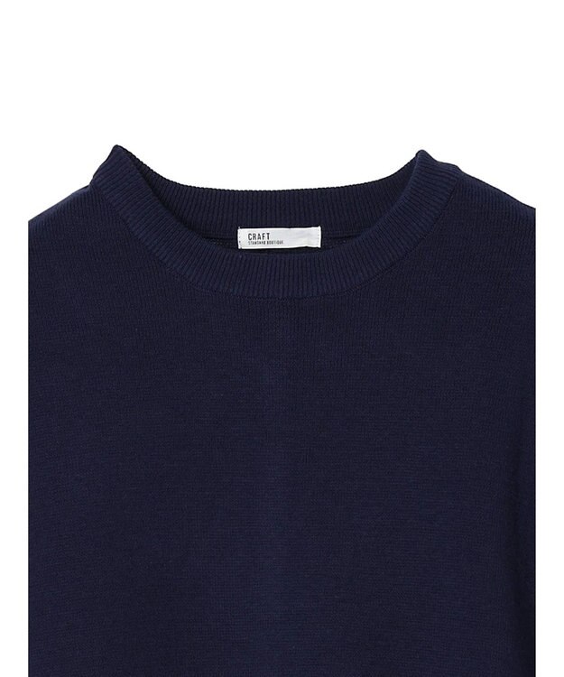 CRAFT STANDARD BOUTIQUE 配色クルーネックニットベスト Navy
