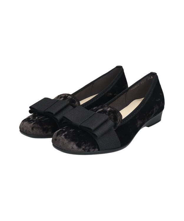 Bridget Birkin ＜3E＞【Bridget Birkin Walk】スクエアオペラコンフォートシューズ ブラック雑材