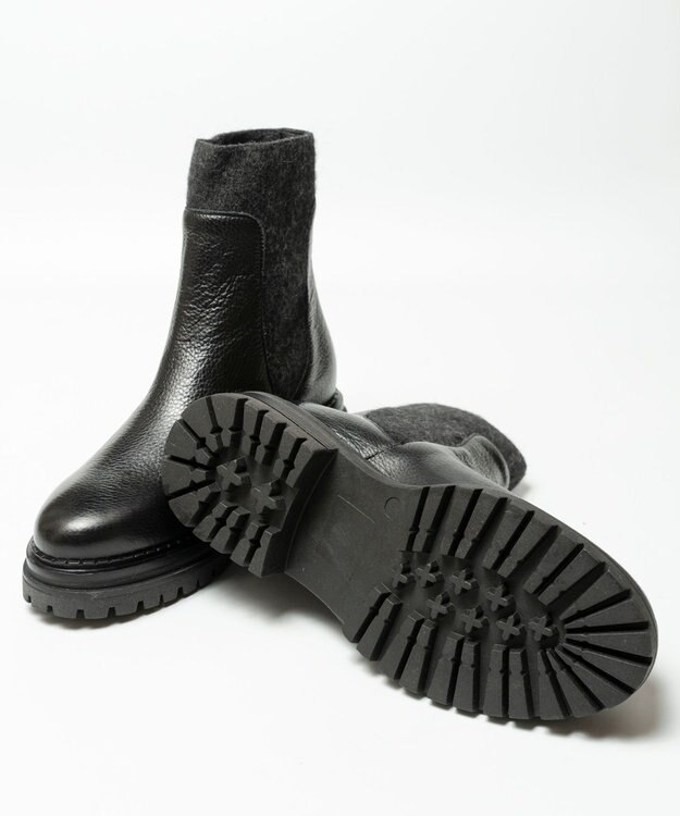 BONTRE 【LucaGrossi/ルカグロッシ】チェルシータンクソールブーツ ブラック