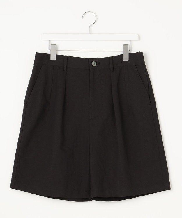 UNFILO MENS ライトリネン ショートパンツ [23年春夏商品] ブラック