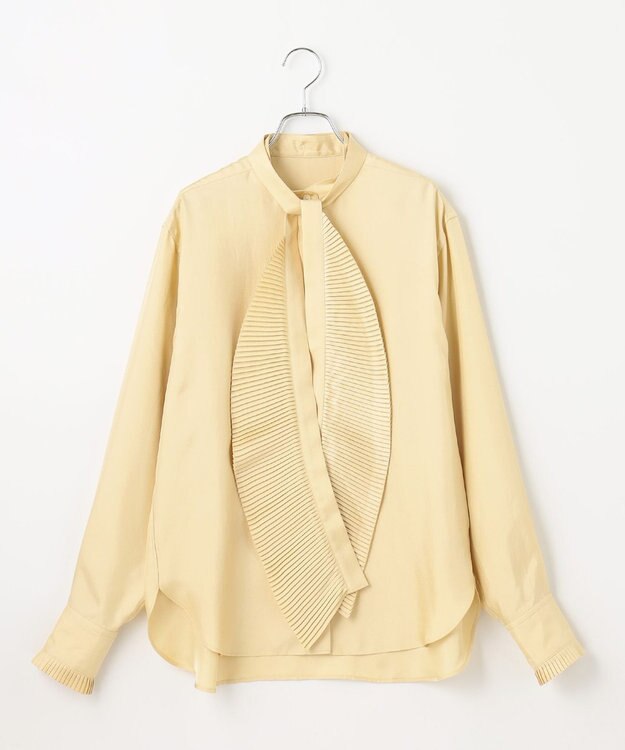 #Newans 【ANSWER for ファッショニスタ】プリーツボウタイ付シャツ イエロー系
