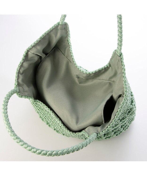 UNBILLION カシュカシュ cachecache / 柄編みベーシックトート グリーン