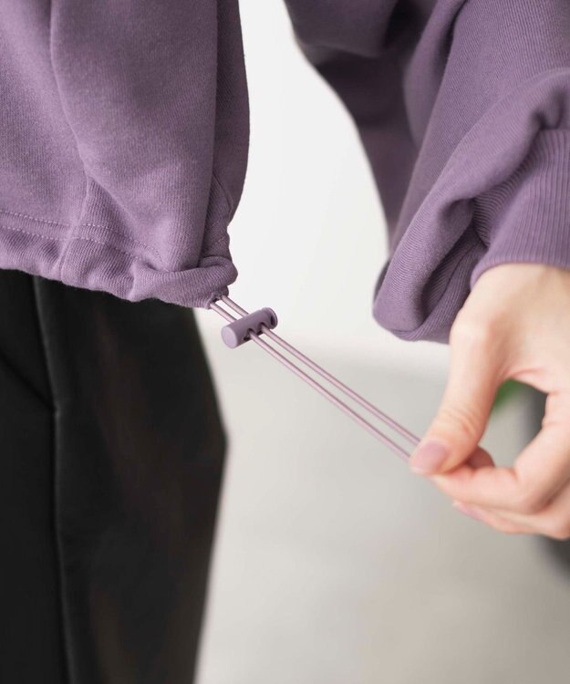 WEGO 【新色追加】ドロストデザインハーフZIPスウェット パープルその他