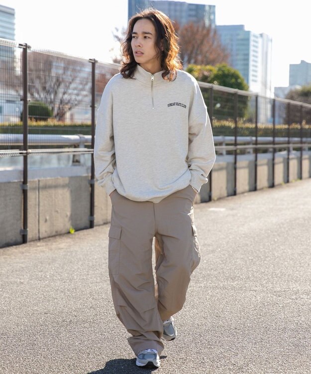 WEGO ナイロンカーゴパンツ ベージュ