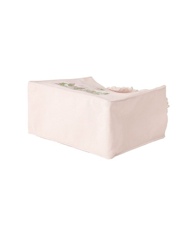 Maison de FLEUR いちごフリルハンドルスクエアトートバッグ Pink