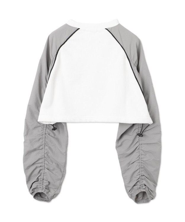 WEGO ナイロンスリーブナンバリングスウェット ホワイト