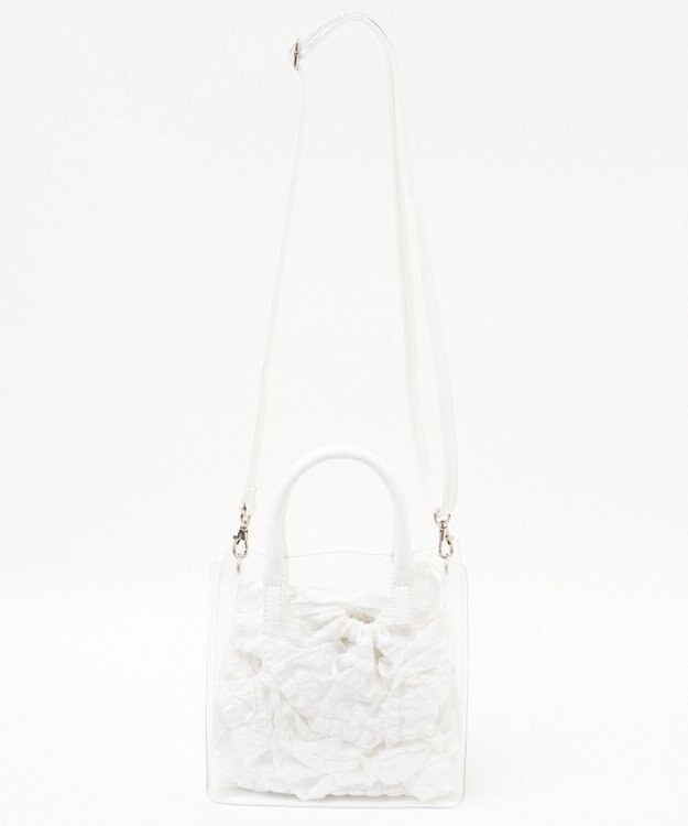 WEGO 巾着付きクリアショルダー ホワイト