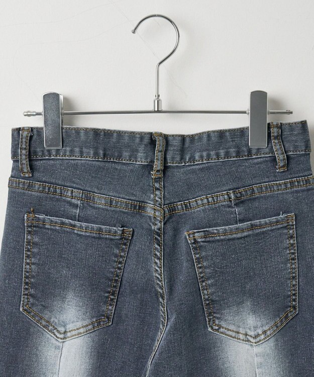 WEGO ストレッチフレアデニムパンツ デニム中濃色