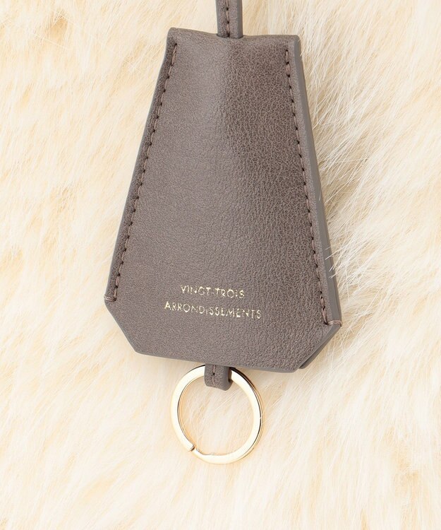 23区 ファーコンビ トートバッグ アイボリー系