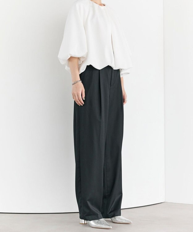 #Newans 素材が変わり新登場！ウエスト調整可ワイドチノパンツ ブラック系