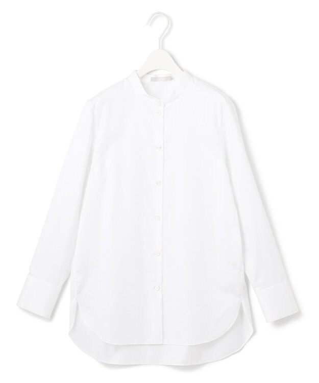 ICB 【洗える】 コットンサテンシャーティング シャツ オフホワイト系