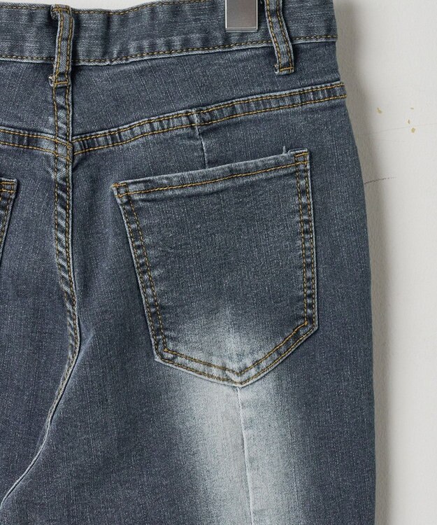 WEGO ストレッチフレアデニムパンツ デニム中濃色