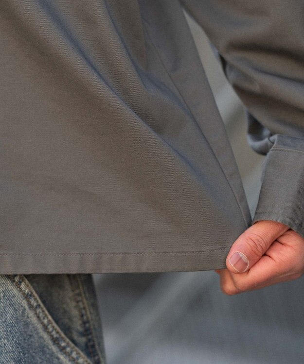 WEGO 【ユニセックス着用ITEM】ワッペンワークシャツ（LS） グレー