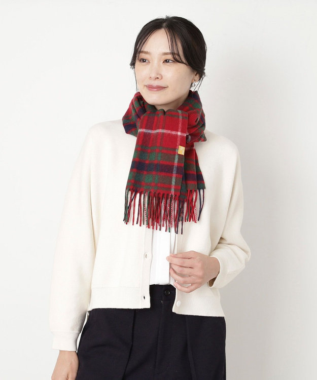 MOONBAT WEB限定【洗える】ミエル (miel) カシミヤ100％ チェックマフラー