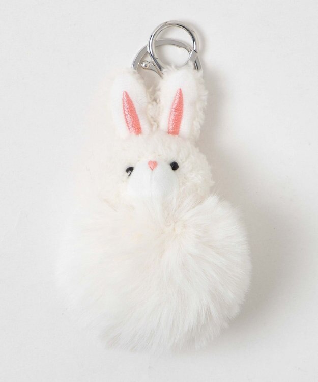 WEGO ふわふわあにまるキーホルダー ホワイト