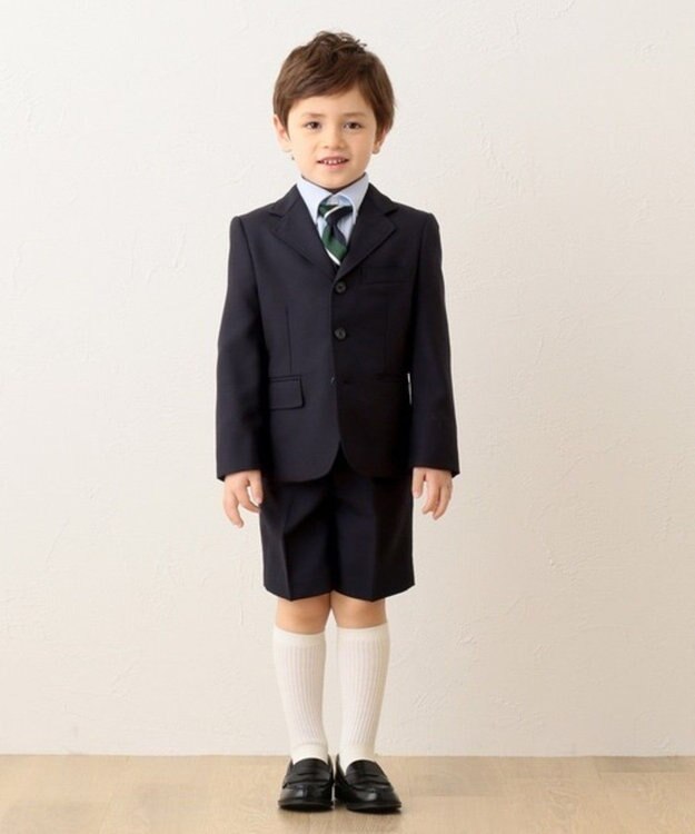 J.PRESS KIDS 【100-130㎝】ギャバタッサー ハーフパンツ ネイビー系