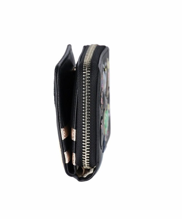 tsumori chisato CARRY tcパッチワーク ラウンドファスナー2つ折り財布 ブラック