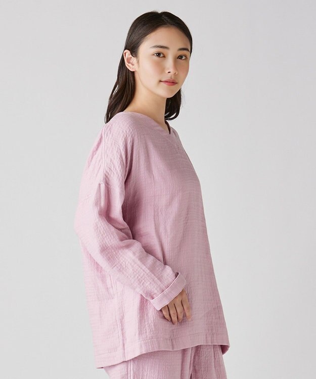 UCHINO マシュマロガーゼシンプルパジャマ ユニセックス ピンク