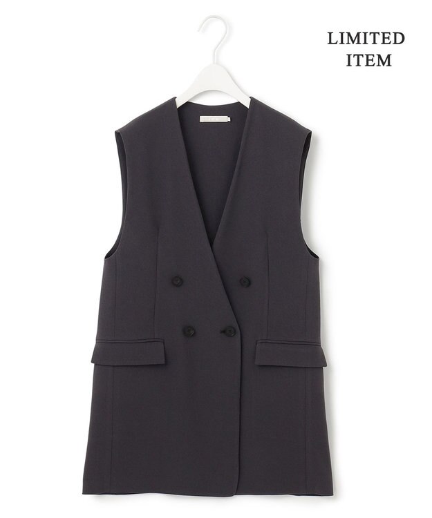 ICB 【WEB限定・洗える】BackSatinGeorgette ノーカラージレ グレー系