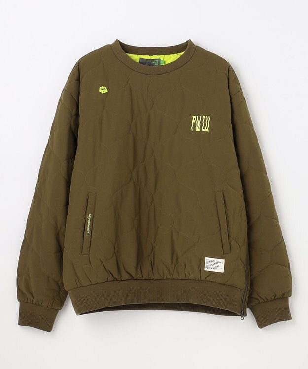 PW CIRCULUS 【撥水加工 / ストレッチ】【MEN】キルティング中綿プルオーバー ゴルフ カーキ系
