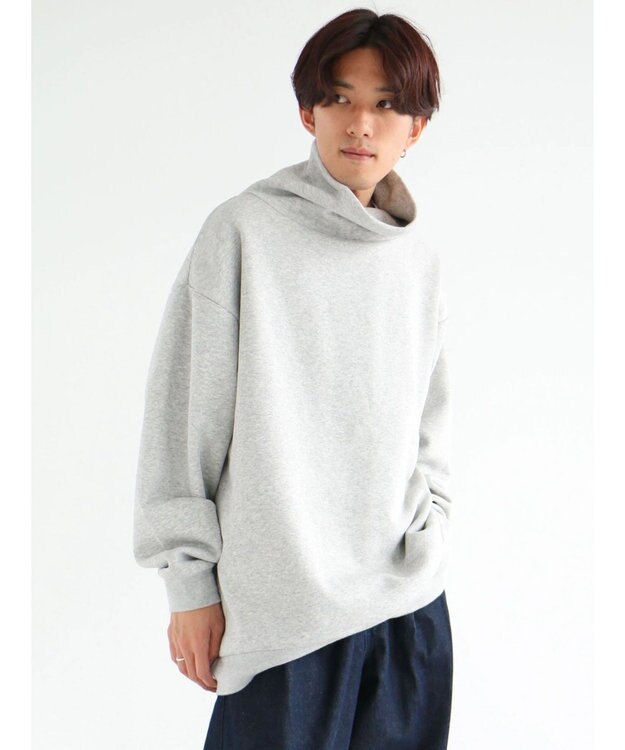 CRAFT STANDARD BOUTIQUE 【男女兼用】裏起毛タートルスウェット Gray Mixture