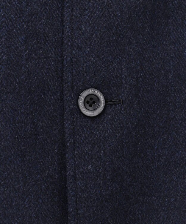 JOSEPH ABBOUD 【ソフト/軽量/JAPANファブリック】 アンゴラウールビーバー ステンカラー コート ネイビー系