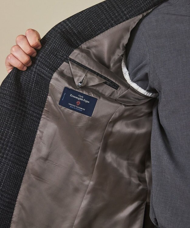 GOTAIRIKU 【Ermenegild Zegna/ゼニア】トロフェオ カシミヤ ジャケット_グレーチェック グレー系4