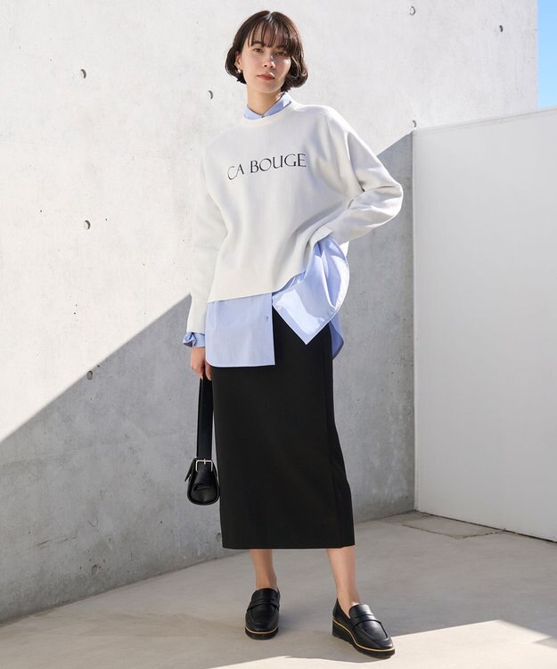 UNFILO オーバーシャツ ブラウンストライプ