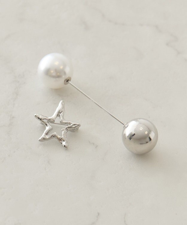 AMERICAN HOLIC 【2点SET】パールピン&スター Silver