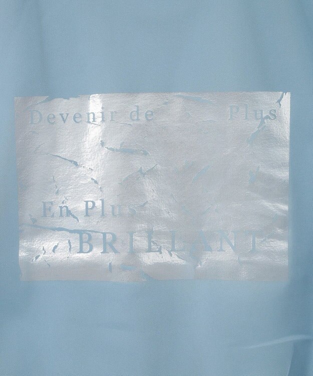 Green Parks 箔プリントチュール重ねプルオーバー Sax