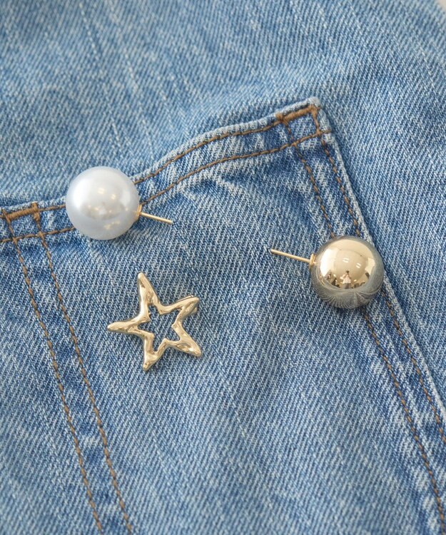 AMERICAN HOLIC 【2点SET】パールピン&スター Gold