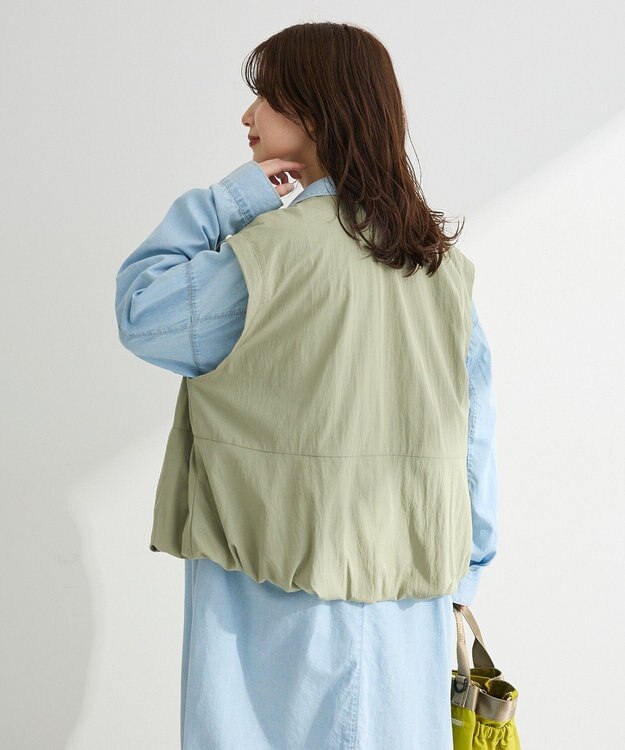 Green Parks ナイロンバルーンベスト Khaki