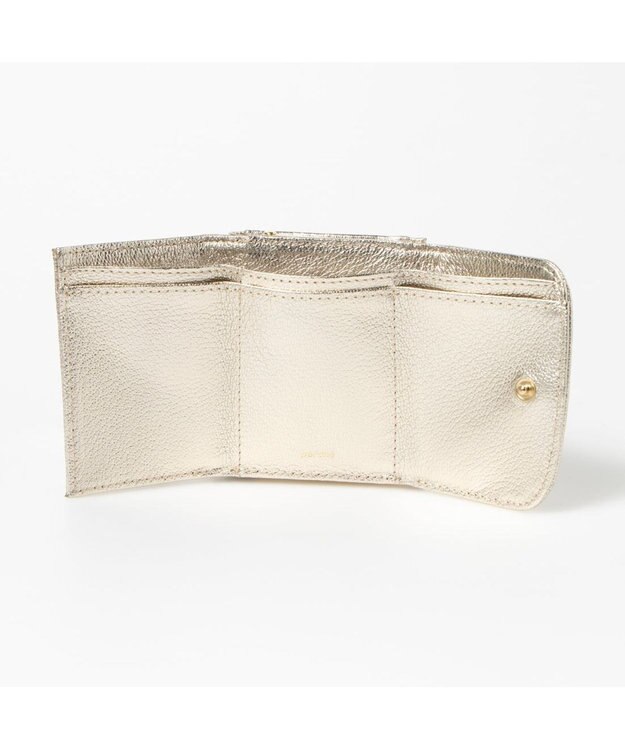 UNBILLION ペルケ perche / アクリル玉三つ折りミニサイフ ゴールド