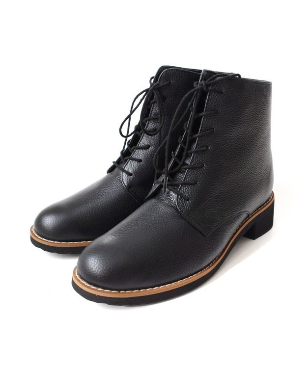Pointer 本革レースアップブーツ ブラック