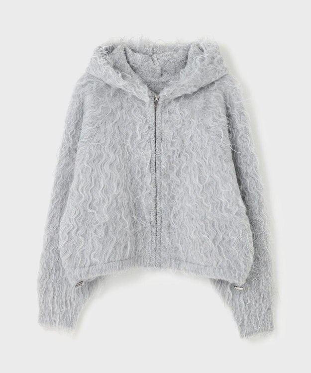 GRACE CONTINENTAL 起毛ニットパーカー グレー