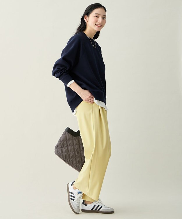 ANY L ダンボールバックリブプルオーバー ネイビー