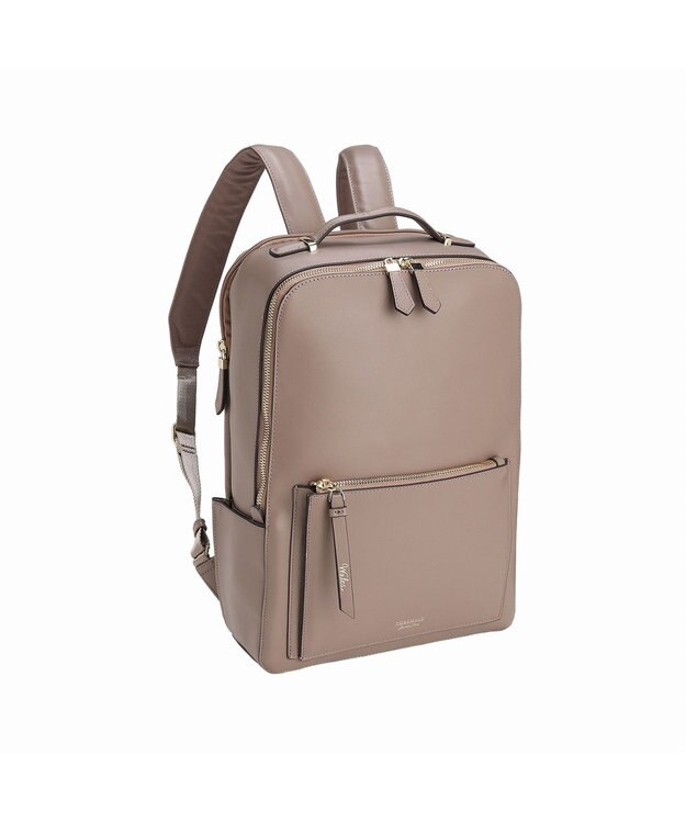 ACE BAGS & LUGGAGE 【雑誌掲載】 Jewelna Rose ウェールズ リュックサック A4サイズ 13.3インチPC収納 本革 11925 ジュエルナローズ 通勤 グレージュ