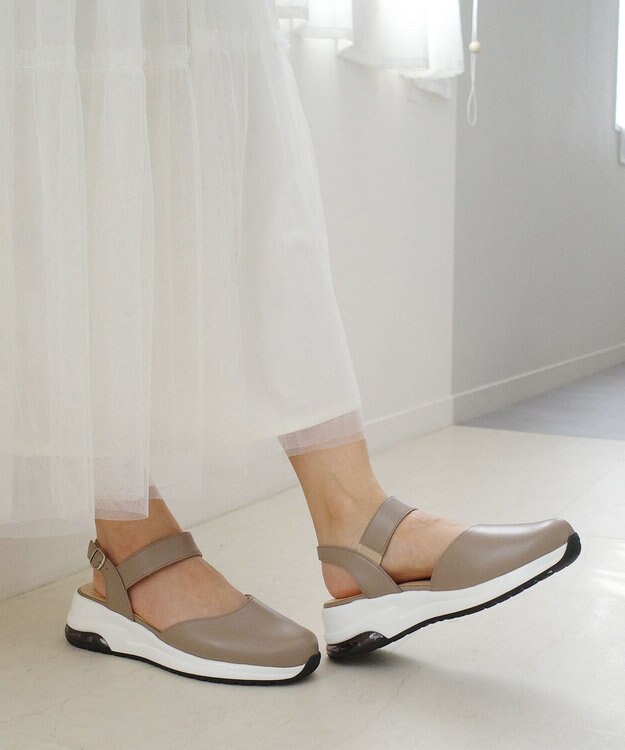 Pointer 日本製 本革スポーツサンダル オークグレー