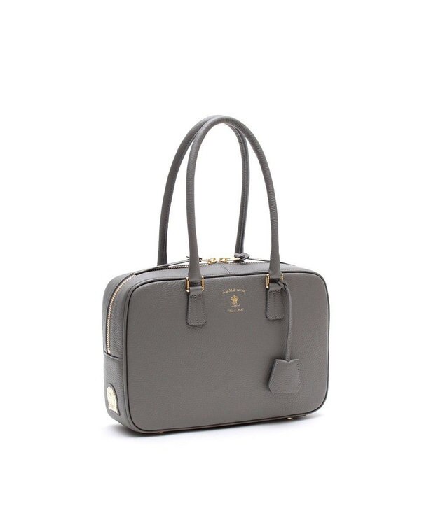 A.D.M.J. 【牛革】ベーシックボストンバッグ28cm｜お受験・通勤・セレモニー オイスターグレー