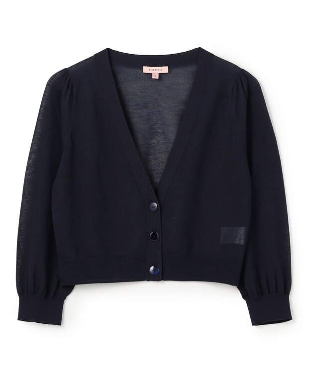 TOCCA 【星風まどかさん着用】SHEER CARDIGAN カーディガン ネイビー系