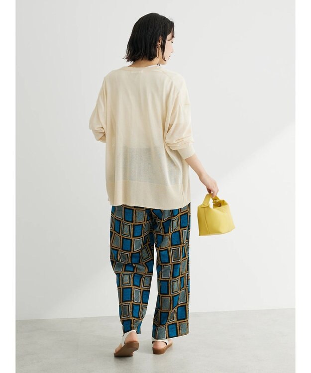 Green Parks フィラメントラメシアーカーディガン Off White