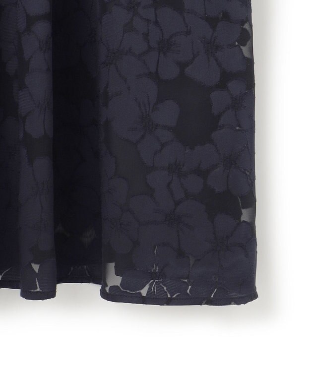 23区 L 【APPLAUDIR】フラワーサテンオパール ドレス ネイビー系