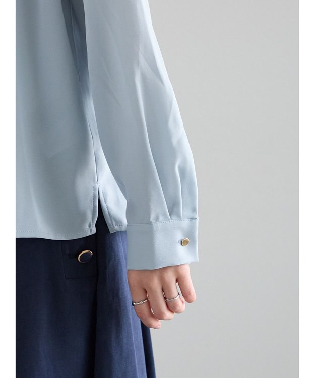 Te chichi フロントレースブラウス ブルー