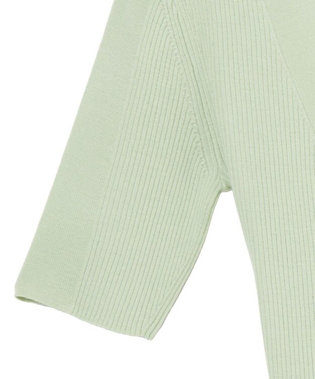 JOSEPH 【洗える】ファインリブメリノ　ショートスリーブニット Matcha