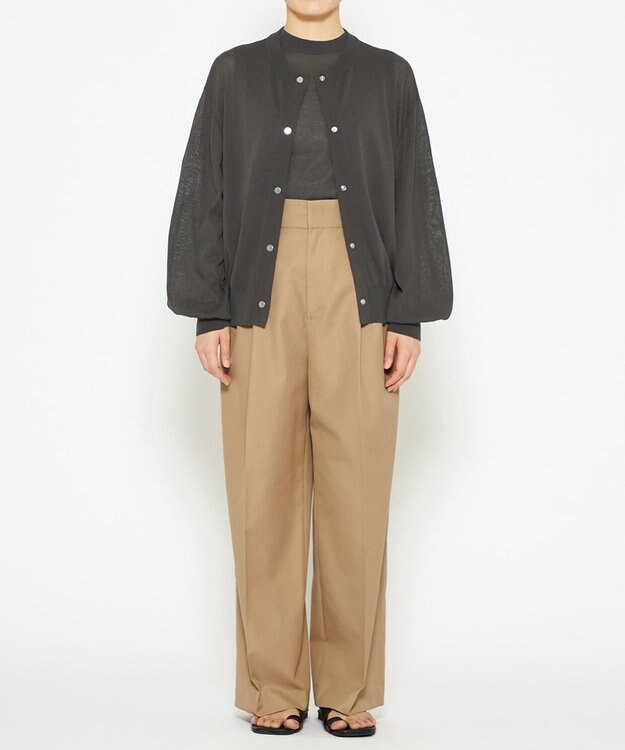 uncrave 【手洗い可】シアー ニットカーディガン（uncrave STANDARD） スレート