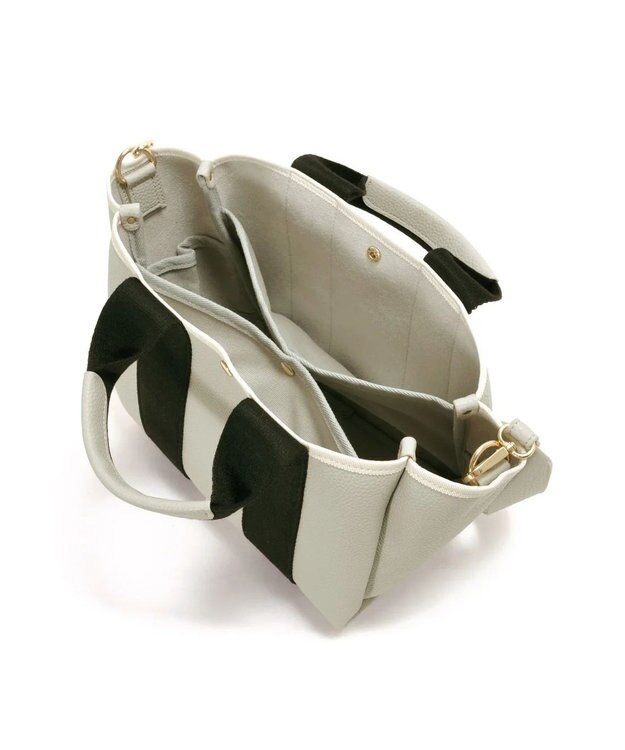 UNBILLION cachecache 太ショルダー付き2wayテープトートバッグ グレー