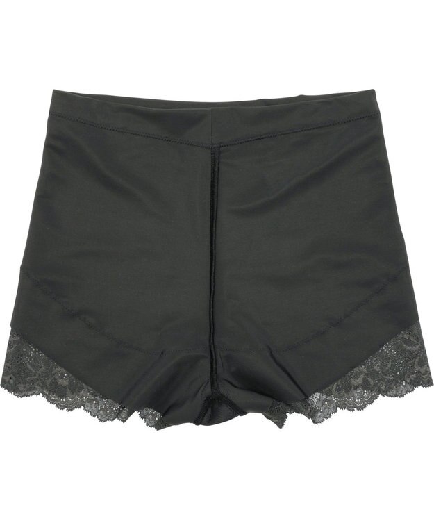 WACOAL オーバーパンツ ショート丈 ヒップアップで脚長シルエット ウエスト部分をすっきり見せる 一枚ばき可能 重ねばきにもおすすめ レディース GRC630 /ワコール ブラック