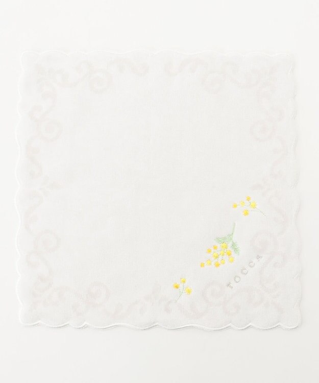 TOCCA ELEGANT YELLOW BOUQUET TOWELCHIEF タオルハンカチ ホワイト系