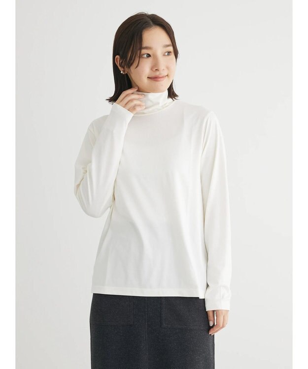 Green Parks 吸湿発熱タートルカットソー Off White